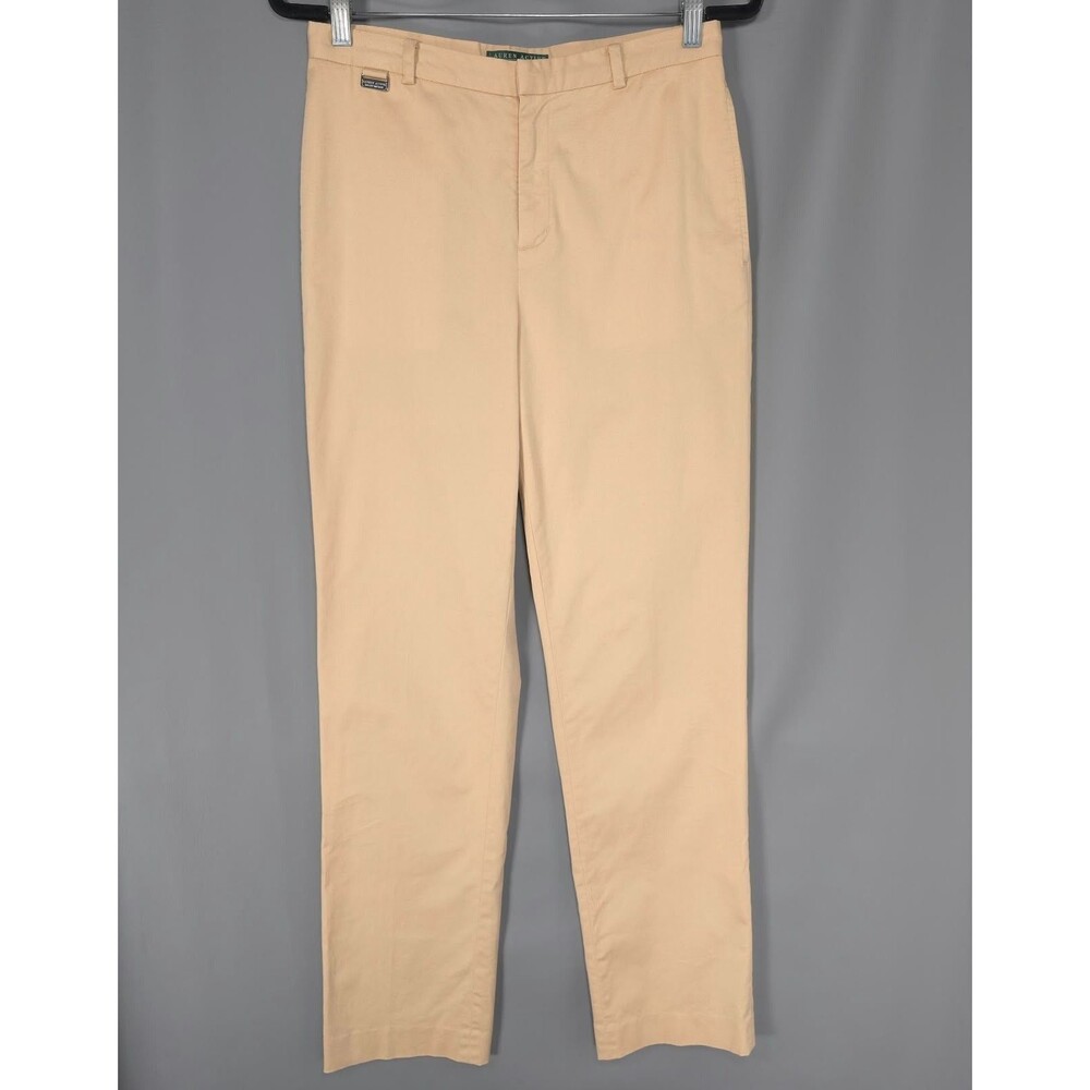 LAUREN ACTIVE RALPH LAUREN Women's Straight Pants 6 Khaki Stretch HONG KONG MADE